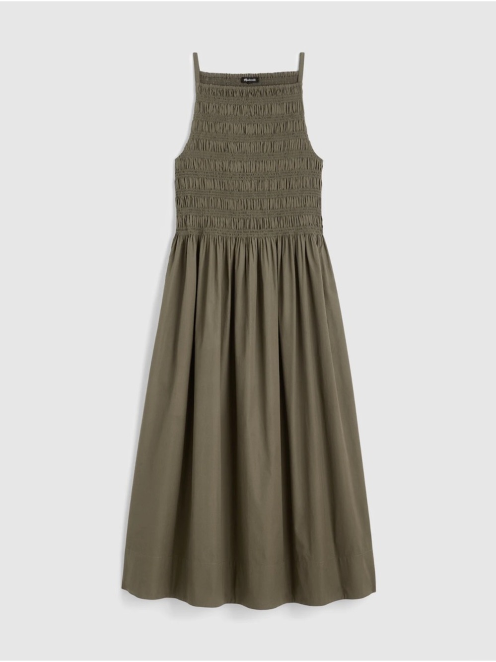 Madewell Smocked High-Neck Midi Dress - Picture 6 of 7